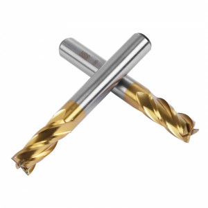 HSS Metric 4 Flute End Mills With Bright Or TiN And TiAlN Coated