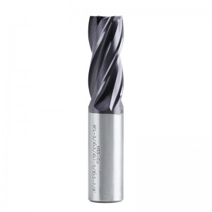 HSS Inch 4 Flute End Mills With Bright Or TiN And TiAlN Coated