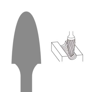 Type F Ball Nose Tree Tungsten Carbide Rotary Burr